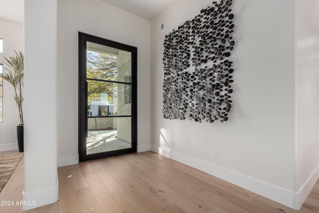 interior space featuring wood-type flooring