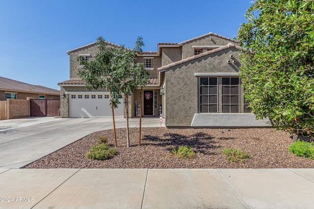 view of front of house featuring a garage