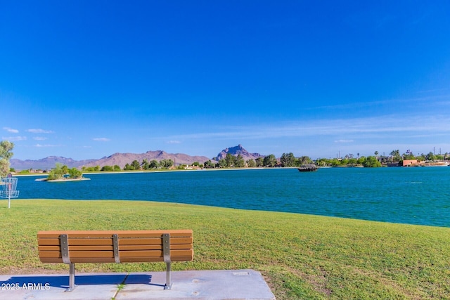 property view of water with a mountain view