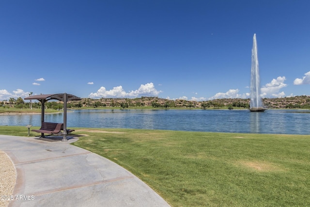 view of water feature