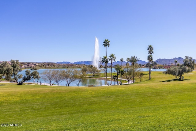 view of water feature featuring a mountain view