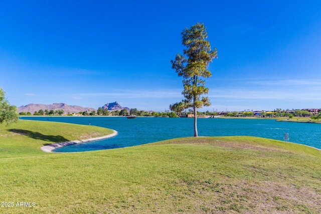 property view of water with a mountain view