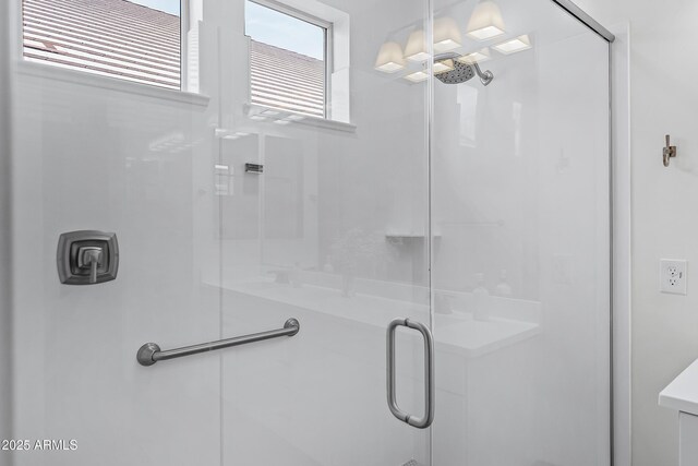 bathroom with walk in shower