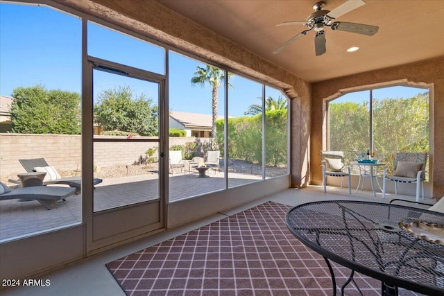 856 E Harmony Way, San Tan Valley, AZ 85140 - sunroom with a ceiling fan