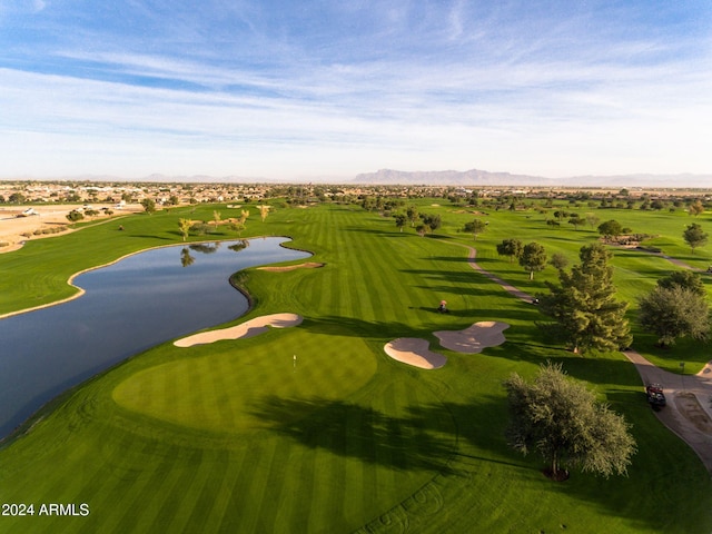 856 E Harmony Way, San Tan Valley, AZ 85140 - bird's eye view of a water and mountain view and a golf club