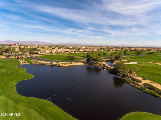 856 E Harmony Way, San Tan Valley, AZ 85140 - drone / aerial view of a golf course and a water and mountain view