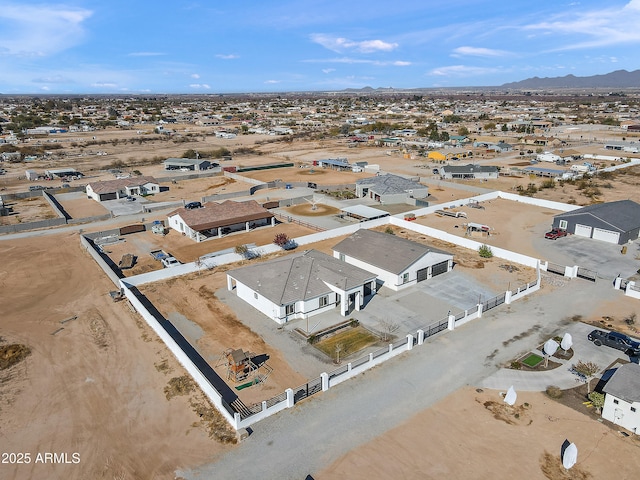 aerial view featuring a mountain view