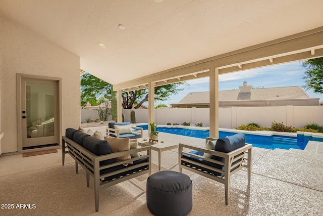 22756 N 91st Way, Scottsdale, AZ 85255 - fenced backyard featuring a patio and an outdoor hangout area