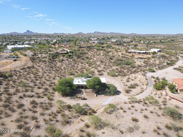 bird's eye view with a mountain view