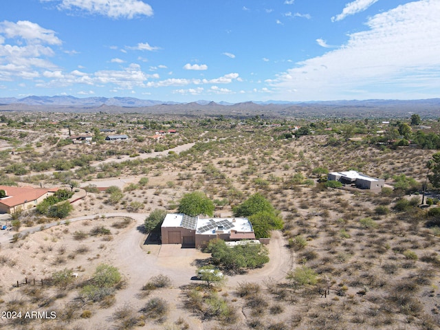 aerial view with a mountain view