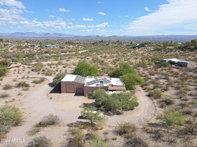 aerial view featuring a mountain view