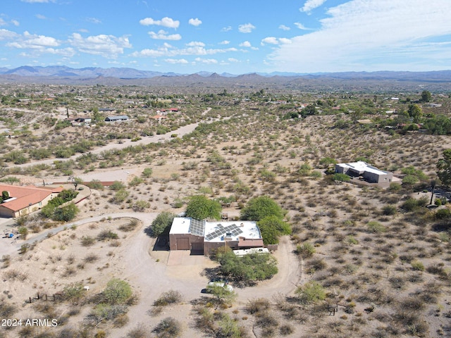 bird's eye view with a mountain view