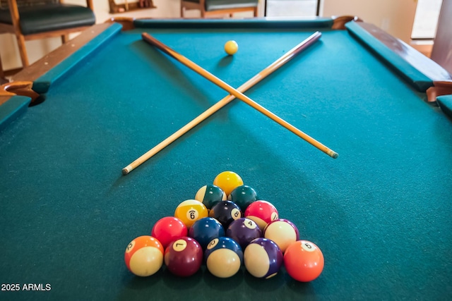 interior space with pool table