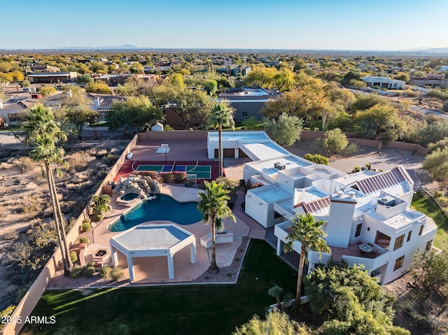 birds eye view of property