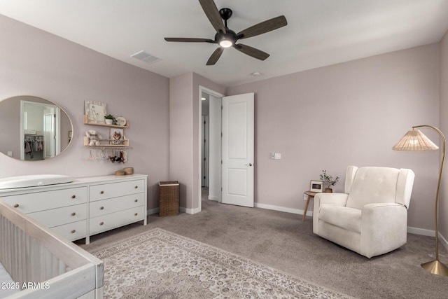 5460 S Dillon Cir, Mesa, AZ 85212 - carpeted bedroom with baseboards and ceiling fan