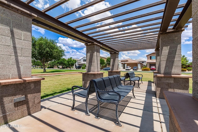 5460 S Dillon Cir, Mesa, AZ 85212 - view of patio with a pergola and a residential view
