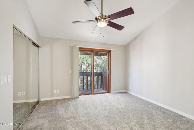 2815 N 52nd St Unit 3, Phoenix, AZ 85008 - carpeted spare room with a ceiling fan and vaulted ceiling