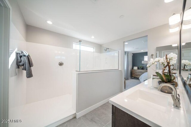 12233 W Caraveo Pl, Peoria, AZ 85383 - ensuite bathroom with a walk in shower, vanity, and recessed lighting