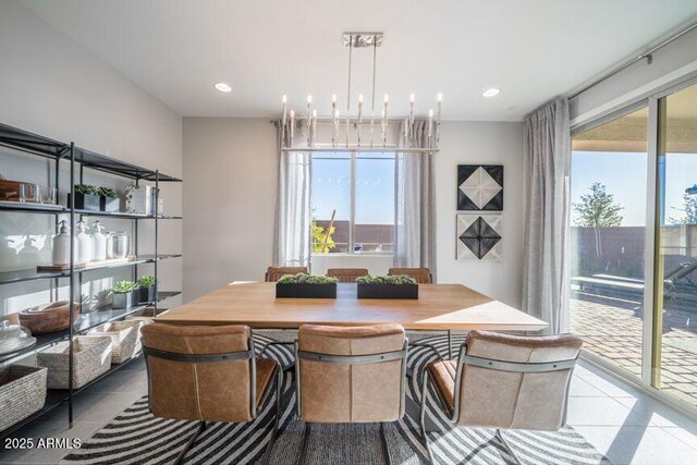 12233 W Caraveo Pl, Peoria, AZ 85383 - dining room with tile patterned flooring and recessed lighting