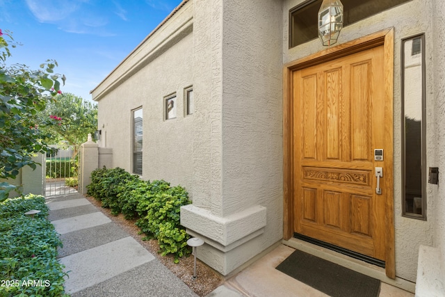 view of doorway to property