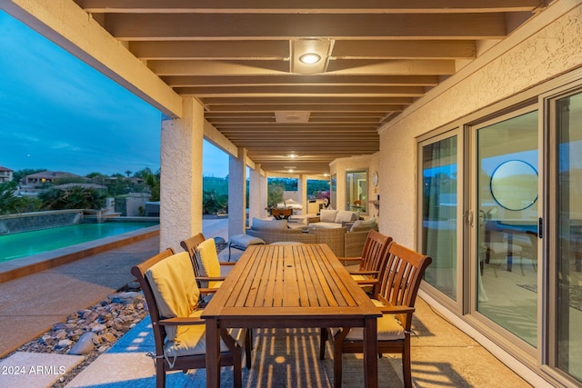 view of patio / terrace featuring outdoor lounge area