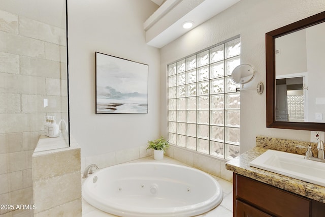 15857 E Ponderosa Dr, Fountain Hills, AZ 85268 - full bathroom with a jetted tub and vanity