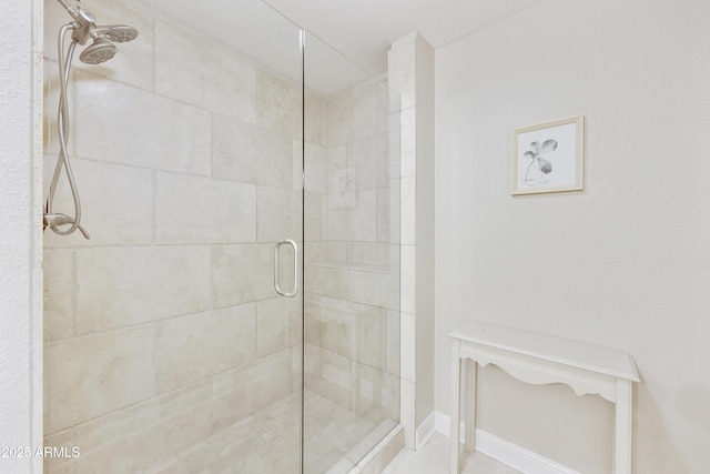 15857 E Ponderosa Dr, Fountain Hills, AZ 85268 - bathroom featuring a stall shower and baseboards