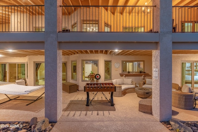 15857 E Ponderosa Dr, Fountain Hills, AZ 85268 - view of patio with a balcony and an outdoor living space