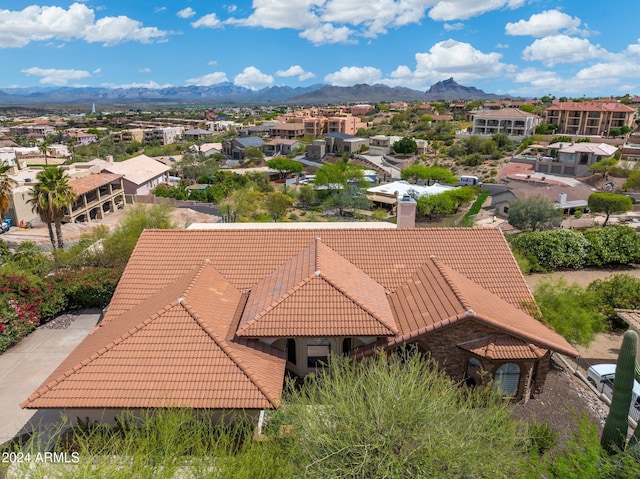 15857 E Ponderosa Dr, Fountain Hills, AZ 85268 - aerial perspective of suburban area featuring a mountain backdrop