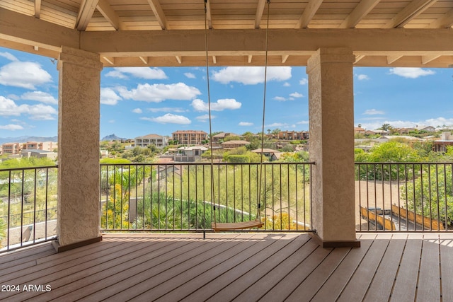 15857 E Ponderosa Dr, Fountain Hills, AZ 85268 - wooden terrace featuring a residential view