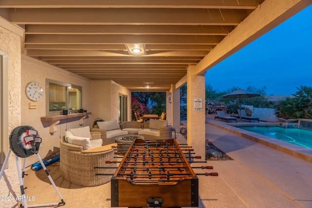 15857 E Ponderosa Dr, Fountain Hills, AZ 85268 - view of patio featuring an outdoor living space and an outdoor pool