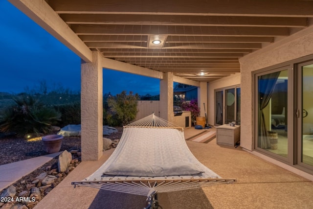 15857 E Ponderosa Dr, Fountain Hills, AZ 85268 - view of patio at twilight