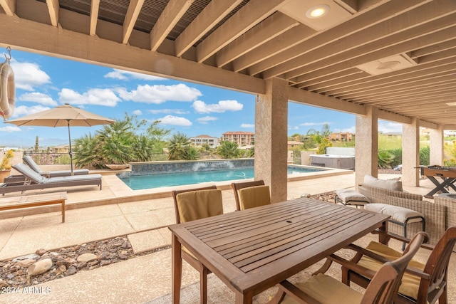 15857 E Ponderosa Dr, Fountain Hills, AZ 85268 - view of patio with an outdoor pool and outdoor dining space
