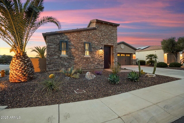 view of front of house featuring a garage