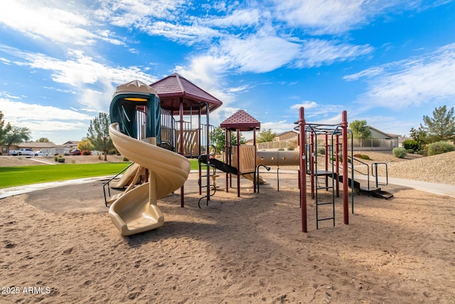 view of jungle gym