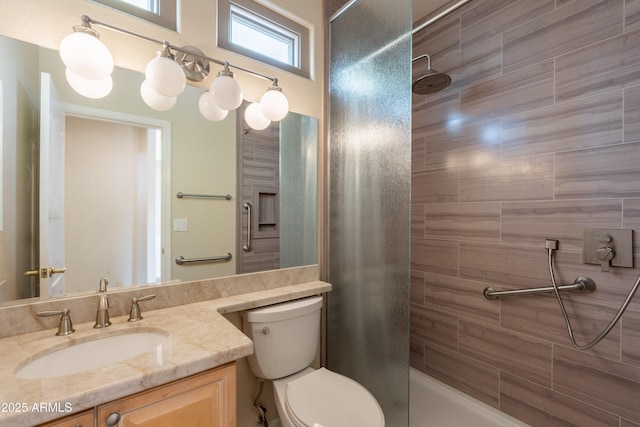 1555 E Monterey St, Chandler, AZ 85225 - full bathroom featuring vanity, tiled shower, and toilet