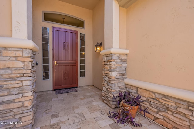 1555 E Monterey St, Chandler, AZ 85225 - entrance to property with stucco siding and stone siding