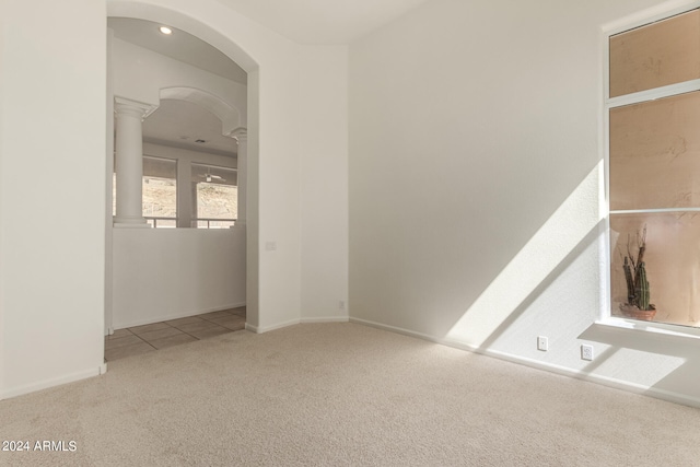 view of carpeted empty room