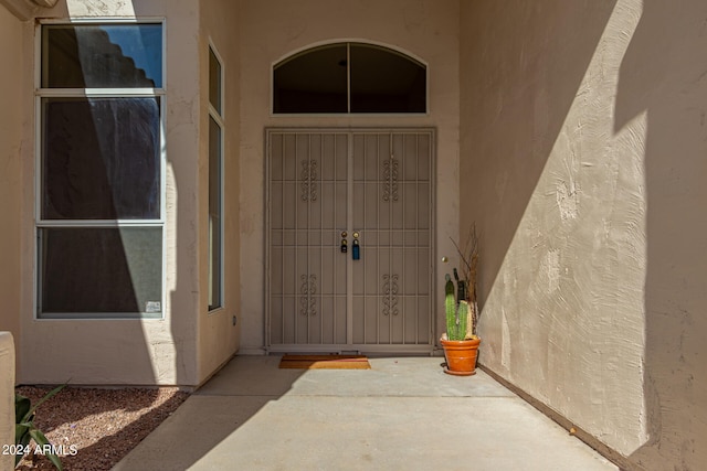 view of doorway to property