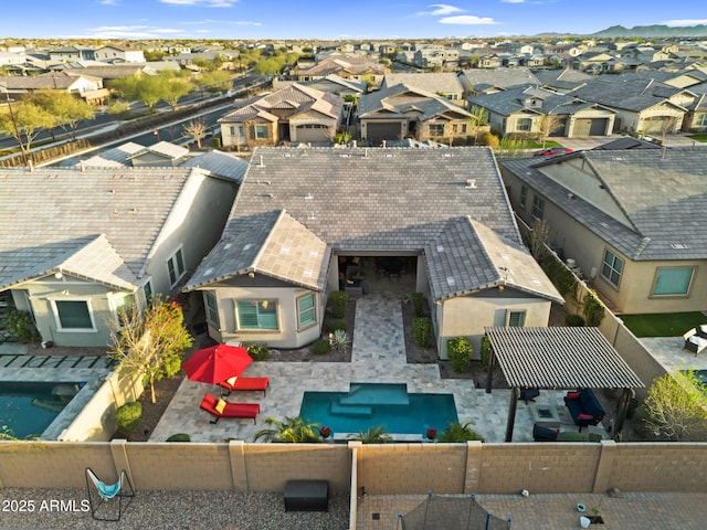 birds eye view of property featuring a residential view