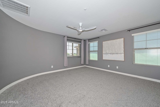 6611 S San Jacinto St, Gilbert, AZ 85298 - empty room featuring a ceiling fan, carpet floors, and baseboards
