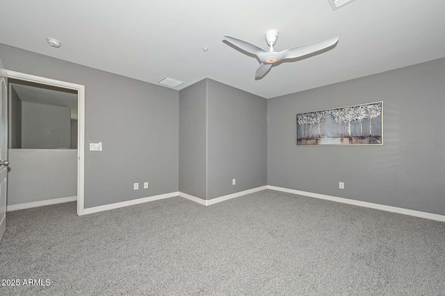 6611 S San Jacinto St, Gilbert, AZ 85298 - carpeted spare room with ceiling fan, a smoke detector, and baseboards