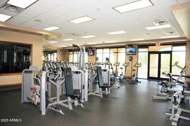 6611 S San Jacinto St, Gilbert, AZ 85298 - exercise room with a drop ceiling