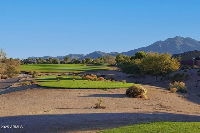 6611 S San Jacinto St, Gilbert, AZ 85298 - view of home's community with a mountain view, view of golf course, and a lawn