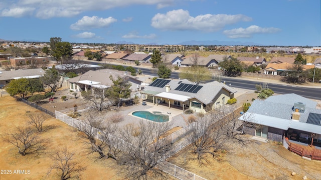 drone / aerial view with a residential view