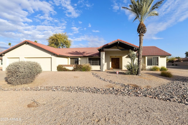 view of front of home featuring a garage