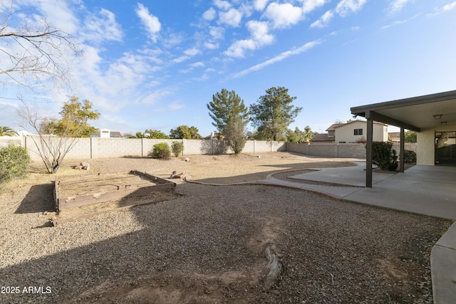 view of yard with a patio area