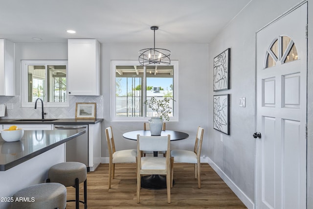 1359 E Nielson Ave, Mesa, AZ 85204 - dining space with wood finished floors, recessed lighting, and a chandelier