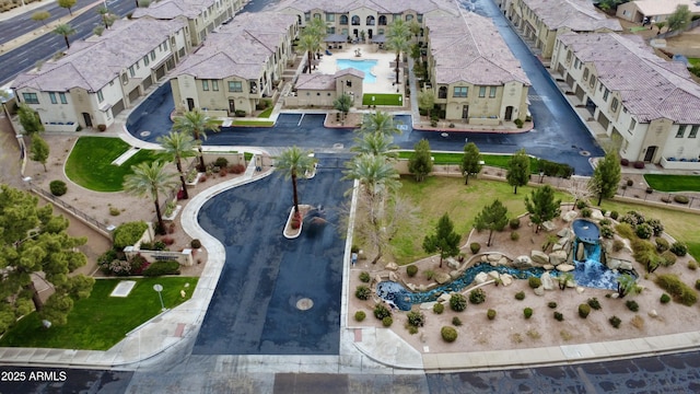 bird's eye view with a residential view