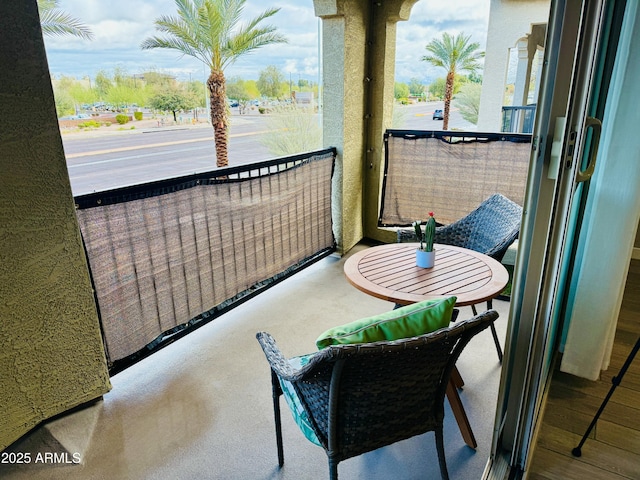 view of balcony